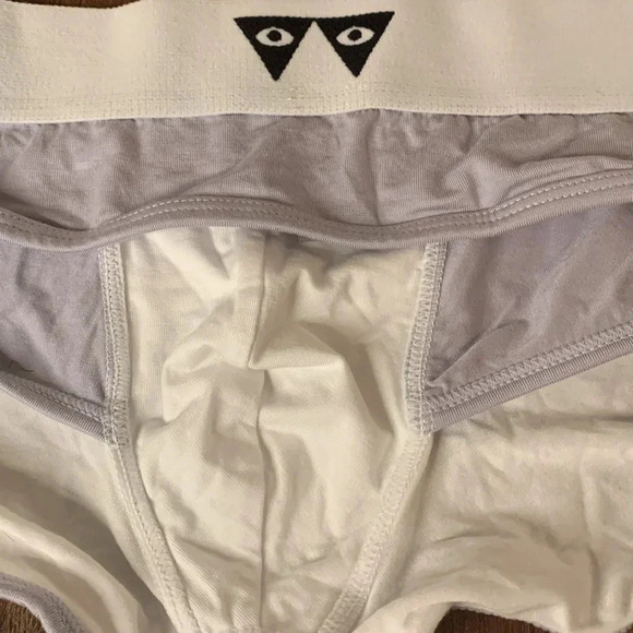 Katy Weber Men’s Brief Underwear White & Gray Pima Cotton Size XS New - Picture 6 of 9